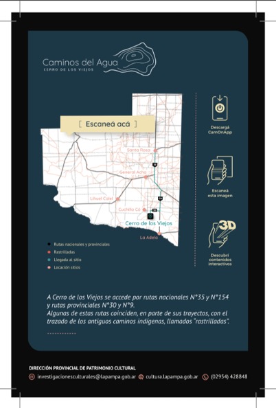 Flyer with Augmented Reality technology for the project dissemination. Photo: Secretaría de Cultura de La Pampa.