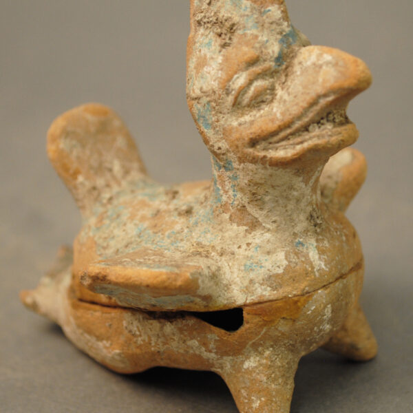 Bird-shaped whistle made of pottery, Mexico. Am1844,0720.907
