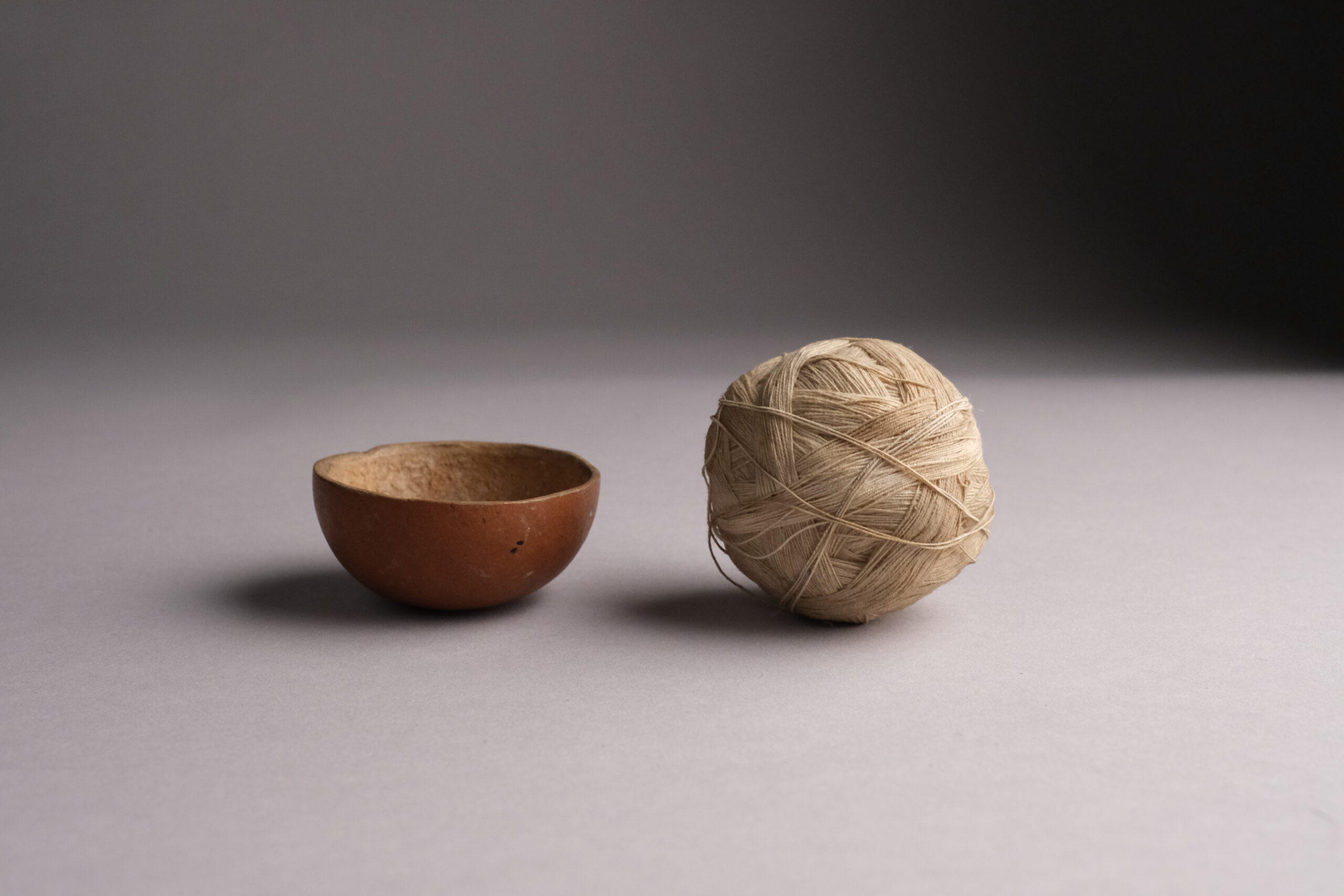 Cotton thread ball and gourd container, Q80.346